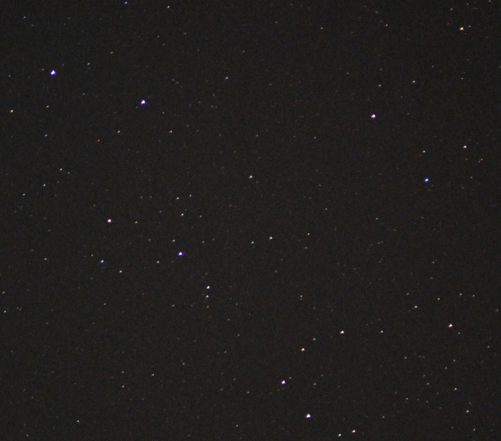 The asteroid Vesta moving among the stars of Capricornus.